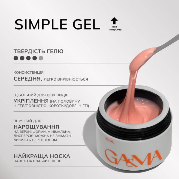 Ga&Ma Simple gel 036 Lollipop, 15 ml