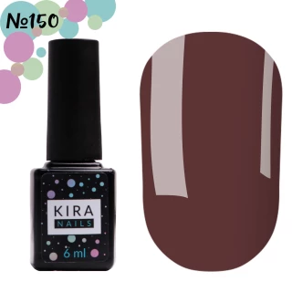 Гель-лак Kira Nails №150 (червоно-коричневий, емаль), 6 мл