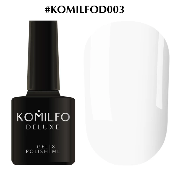 Gel polish Komilfo Deluxe Series No. D003 (white, enamel), 8 ml