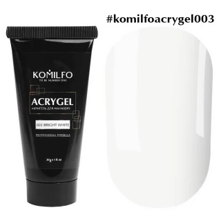 Komilfo AcryGel 003 Jasnobiały, 30 g