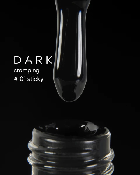 DARK Stamping polish №01,10ml (black Sticky)