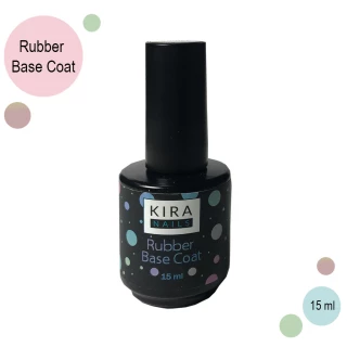 Kira Nails Rubber Base Coat – каучуковое, базовое покрытие, 15 мл