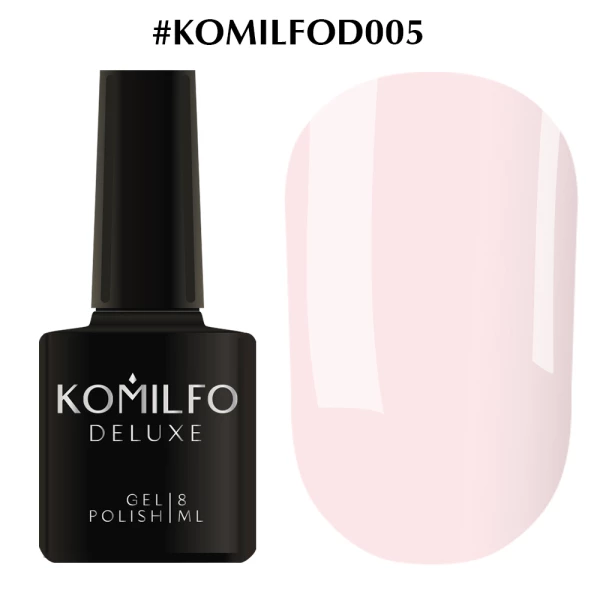 Gel polish Komilfo Deluxe Series No. D005 (light cream-pink, enamel), 8 ml