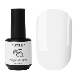 Komilfo Bottle Gel Milky White Intense, 15 ml, with brush