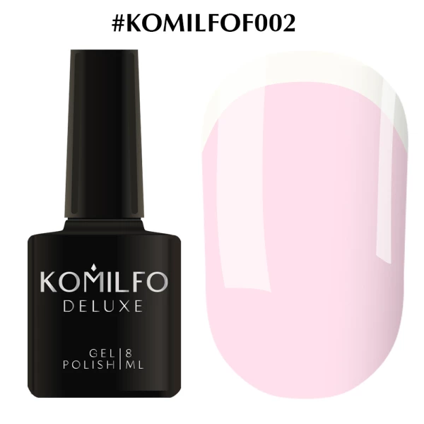 Гель-лак Komilfo French Collection №F002 (ніжно-рожевий, емаль, для френча), 8 мл