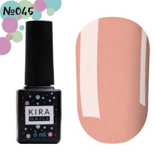 Lakier hybrydowy Kira Nails №045 (ciemny karmel z delikatnym połyskiem), 6 ml