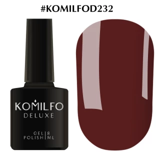 Gel polish Komilfo Deluxe Series No. D232 (chocolate, enamel), 8 ml