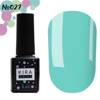 Lakier hybrydowy Kira Nails #027 (niebieski, emalia), 6 ml