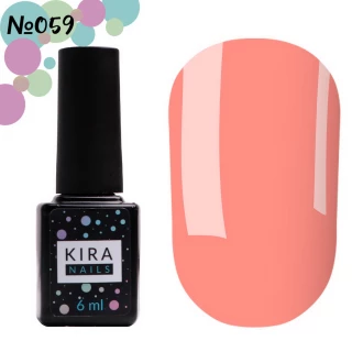 Гель-лак Kira Nails №059 (насичений, рожевий, емаль), 6 мл