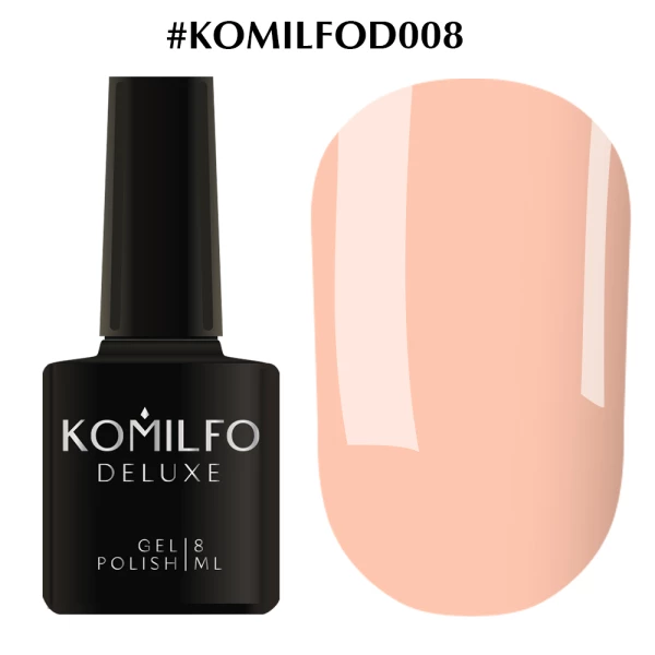 Gel polish Komilfo Deluxe Series No. D008 (muted slightly beige-pink, enamel), 8 ml