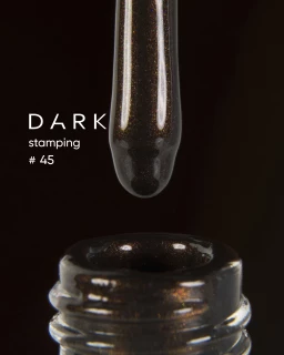 DARK Lakier do stempli brązowy metalik nr 45, 8 ml