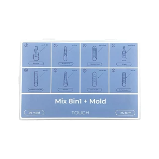 Touch Тіпси верхні форми Mix 8in1 + mold, 192 шт