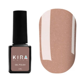 Гель-лак Kira Nails №071 (бежево-коричневий з золотим мікроблиском), 6 мл