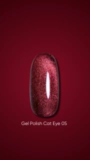 Dark gel polish Cat Eye 05, 10 ml