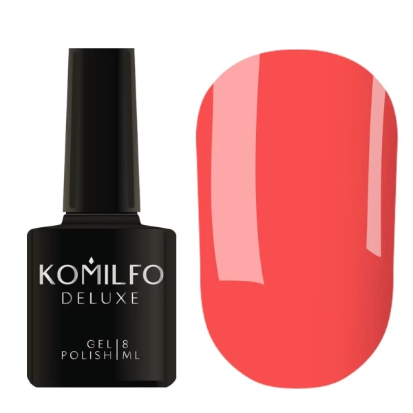 Gel polish Komilfo Kaleidoscopic Collection K022 (light coral, neon), 8 ml