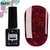 Gel polish Kira Nails Shine Bright No. 011 (dark red with sparkles), 6 ml