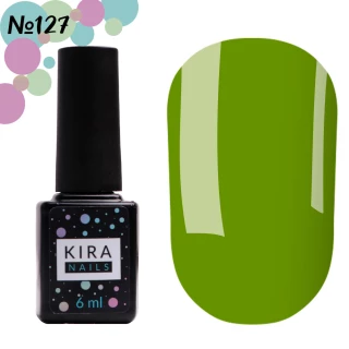 Lakier hybrydowy Kira Nails nr 127 (khaki, emalia), 6 ml