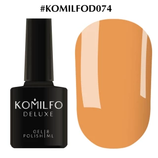 Gel polish Komilfo Deluxe Series No. D074 (orange-peach, enamel), 8 ml