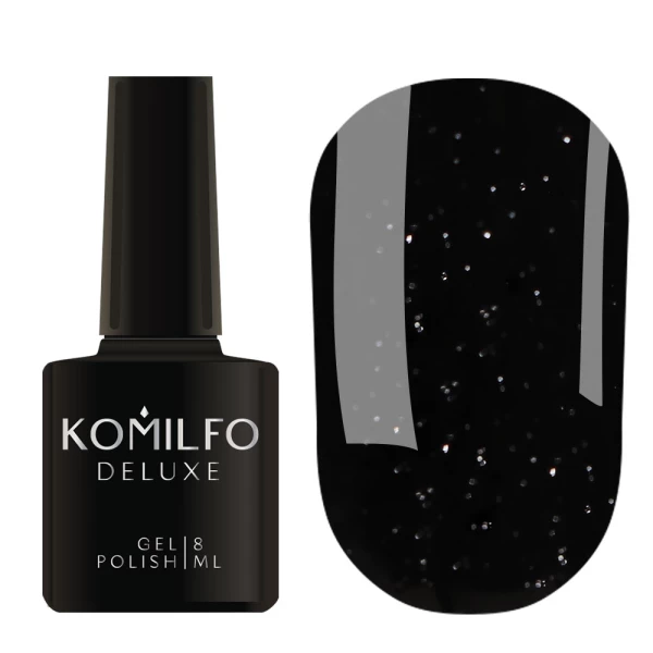 Komilfo Gel polish "Black Silver", 8 ml