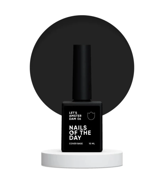 База NAILSOFTHEDAY Let`s Amsterdam base Black, 10 мл