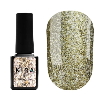 Гель-лак Kira Nails 24 Karat №004 (золото з великою кількістю блискіток), 6 мл