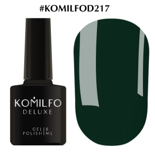 Gel polish Komilfo Deluxe Series No. D217 (dark turquoise-green, enamel), 8 ml