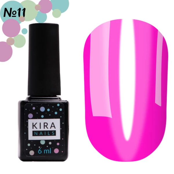 Lakier hybrydowy Kira Nails Vitrage nr V11 (różowo-malinowy, witraż), 6 ml