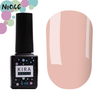 Lakier Hybrydowy Kira Nails #046 (jasnobeżowo-różowy, emalia), 6 ml