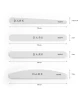 DARK Nail file set - semicircle on foam, white, 25 pcs (180/240 grit)