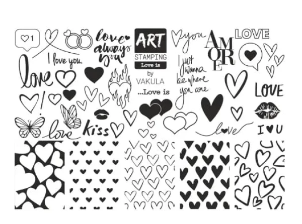 ART Stamping Пластина для стемпінгу Love is