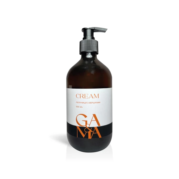 Ga&Ma Cream with urea, strawberry with cream (intense moisturizing), 500 ml