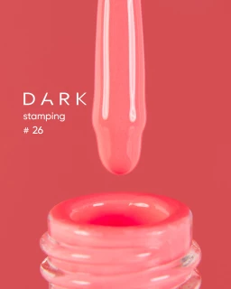 DARK Lakier do stempli neon koralowy nr 26, 8 ml