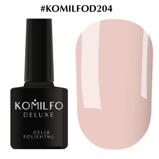 Gel polish Komilfo Deluxe Series No. D204 (gentle pink-beige, enamel, for a French jacket), 8 ml