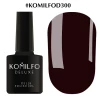 Gel polish Komilfo Deluxe Series No. D300 (black-burgundy, enamel), 8 ml