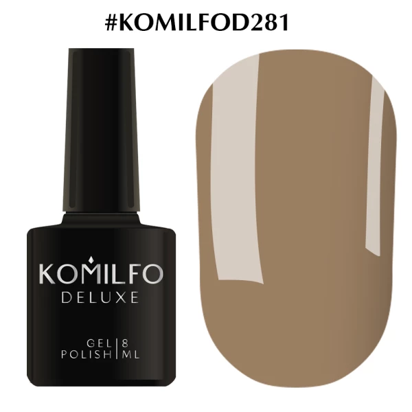 Gel polish Komilfo Deluxe Series No. D281 (green-brown, enamel), 8 ml