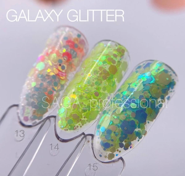 Saga Professional GALAXY glitter  №15 8 ml (в баночці)