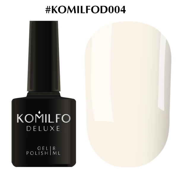 Lakier hybrydowy Komilfo Deluxe Series nr D004 (kremowy szary, emalia), 8 ml