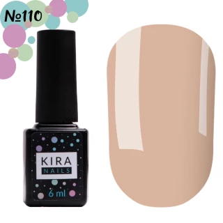 Гель-лак Kira Nails №110 (какао, молочний шоколад, емаль), 6 мл