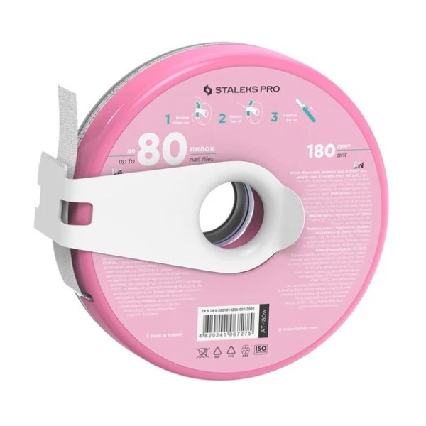 Interchangeable tape file white EXPERT in a plastic reel STALEKS PRO 180 grit