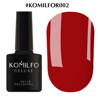 Гель-лак Komilfo Rior Collection №002 (темно-червоний, емаль), 8 мл