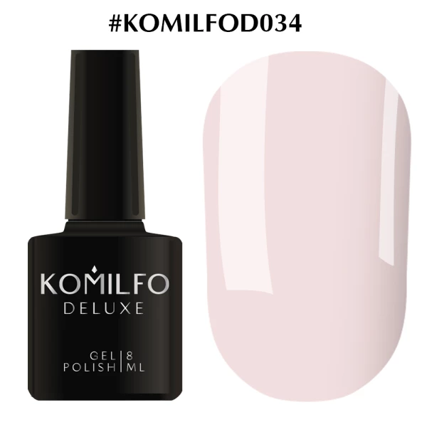 Gel polish Komilfo Deluxe Series No. D034 (light purple, enamel), 8 ml