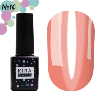 Гель-лак Kira Nails Vitrage №V16 (прозрачно-розовый, витражный), 6 мл