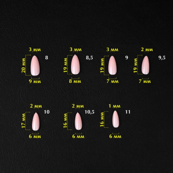 Komilfo SoFast Nail Forms Nude Almond, 300 шт.