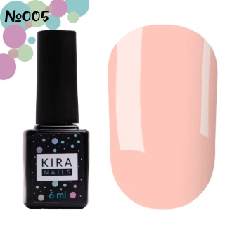 Гель-лак Kira Nails №005 (насичений рожевий для френча, емаль), 6 мл