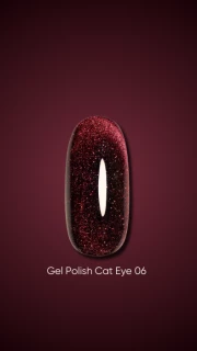 Dark gel polish Cat Eye 06, 10 ml