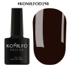 Gel polish Komilfo Deluxe Series No. D298 (dark brown, enamel), 8 ml