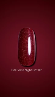 Dark gel polish Night Cat 09, 6 ml