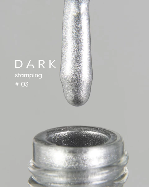 DARK Stamping polish No. 03, 10 ml (silver)