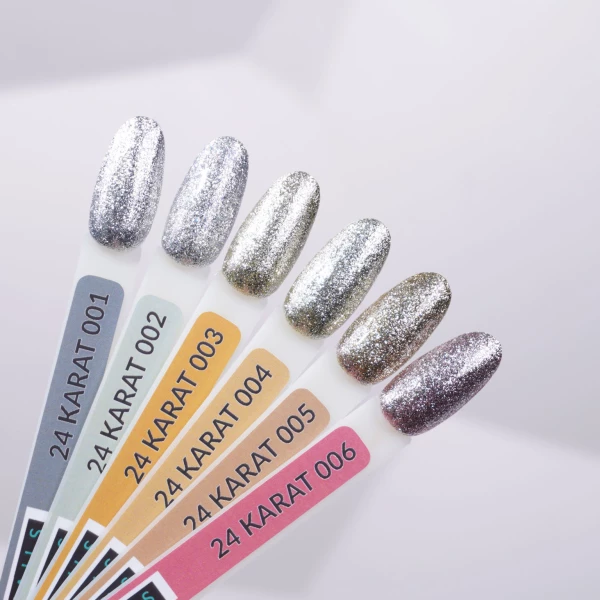 Гель-лак Kira Nails 24 Karat №005 (золото шампань з великою кількістю блискіток), 6 мл