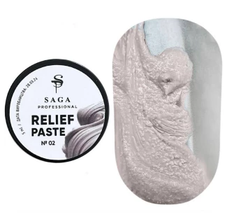 Saga professional Гель для дизайну Relief past №02, 5 мл